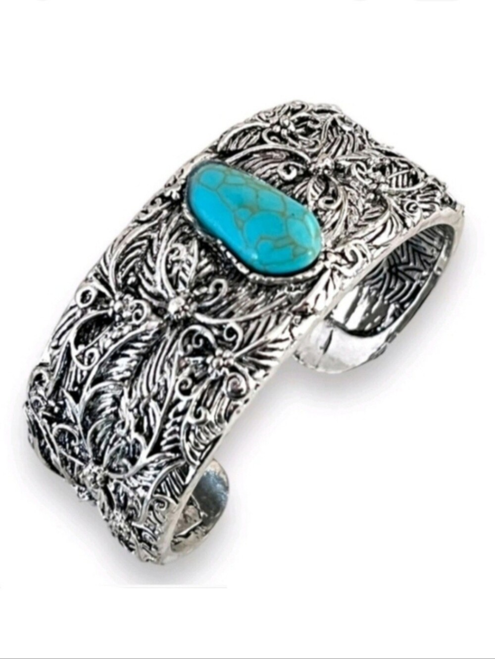 Southwestern Style Turquoise Boho Cuff Bracelet